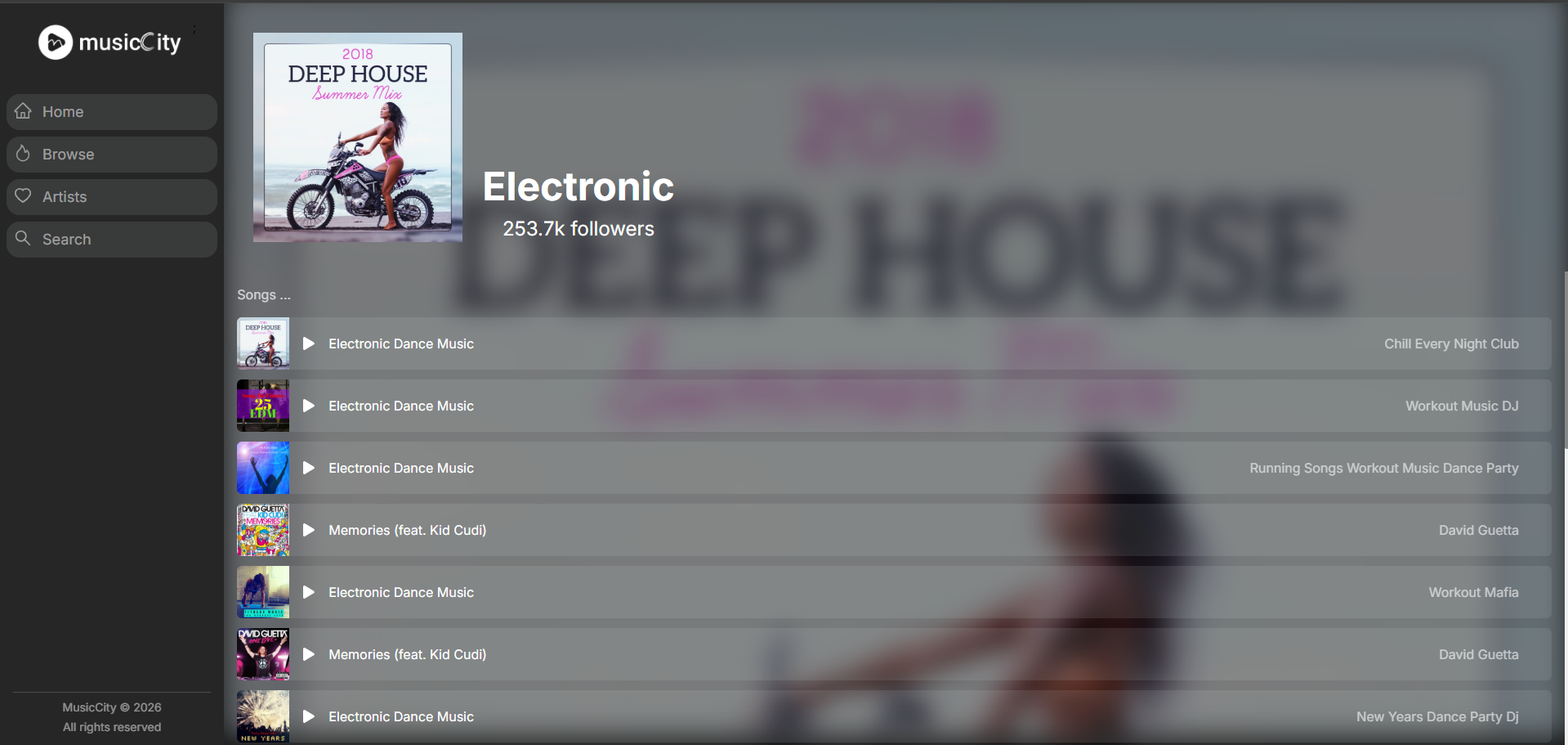 Home & Featured Tracks screenshot 2