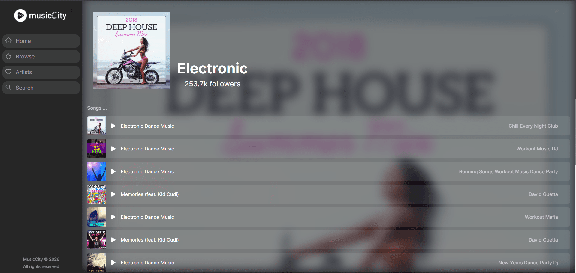 Home & Featured Tracks screenshot 2